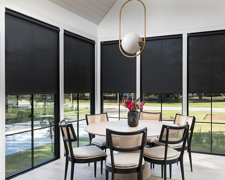 Large Dining Room Windows Get A Smart Shade Update
