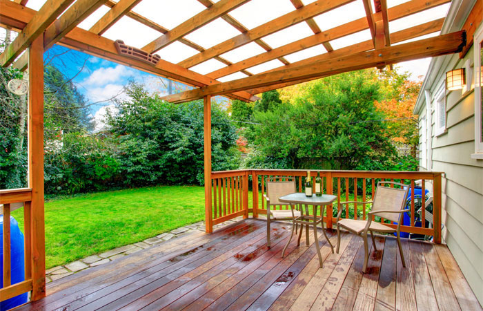 great small covered patio pergola